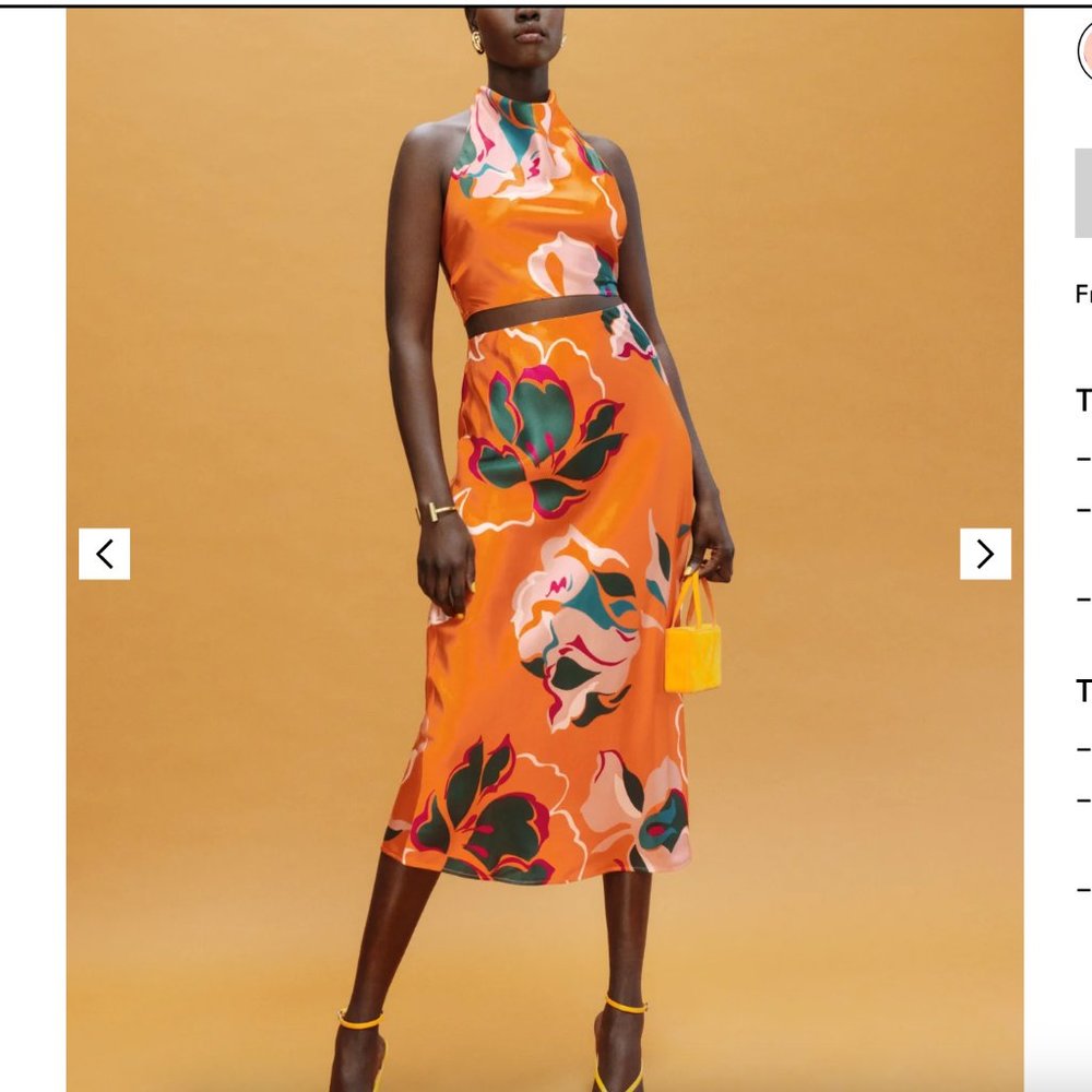 Reformation floral silk skirt (size small)